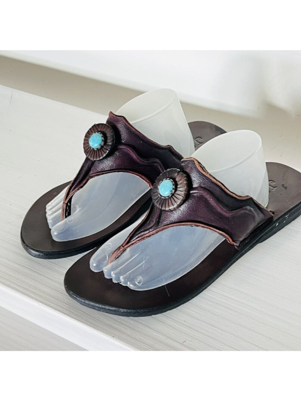 JP & Mattie Womens Size 8 Handmade Thong Flip Flop Sandals Bali Boho Vacation - Picture 7 of 8